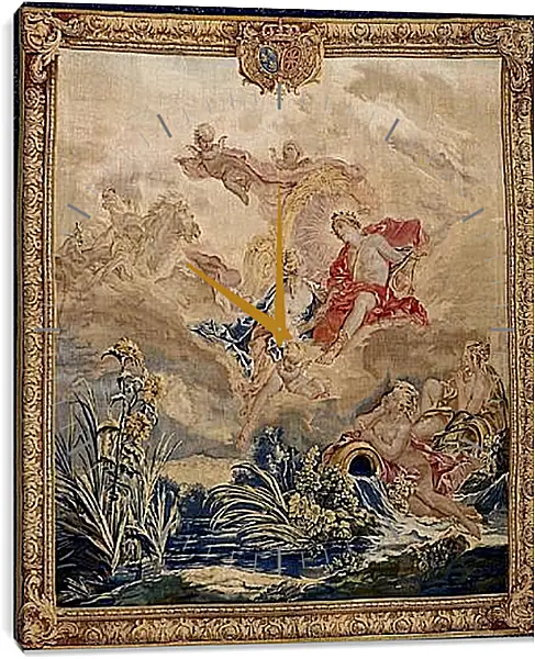 Часы картина - Apollo and Clytie, tapestry by Beauvais Tapestry Manufactory designed by Francois Boucher. Франсуа Буше Часы картина - Apollo and Clytie, tapestry by Beauvais Tapestry Manufactory designed by Francois Boucher. Франсуа Буше