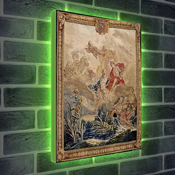 Лайтбокс световая панель - Apollo and Clytie, tapestry by Beauvais Tapestry Manufactory designed by Francois Boucher. Франсуа Буше Лайтбокс световая панель - Apollo and Clytie, tapestry by Beauvais Tapestry Manufactory designed by Francois Boucher. Франсуа Буше