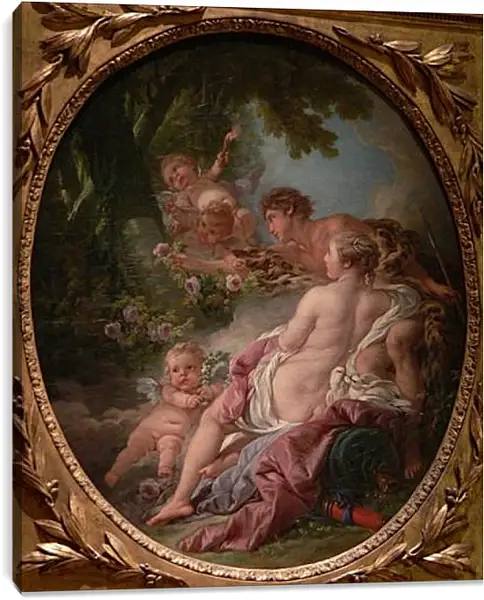 Постер на подрамнике - Angelica and Medoro. Франсуа Буше Постер на подрамнике - Angelica and Medoro. Франсуа Буше
