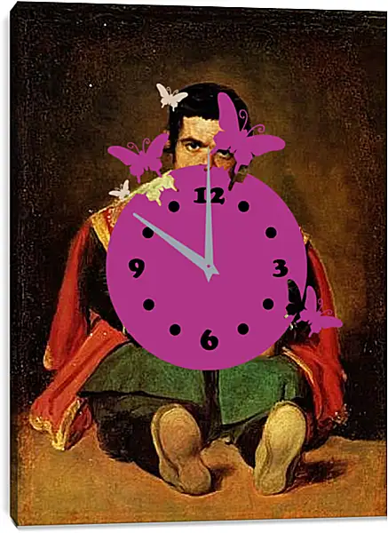 Часы картина - The Dwarf Sebastian de Morra. Диего Веласкес Часы картина - The Dwarf Sebastian de Morra. Диего Веласкес