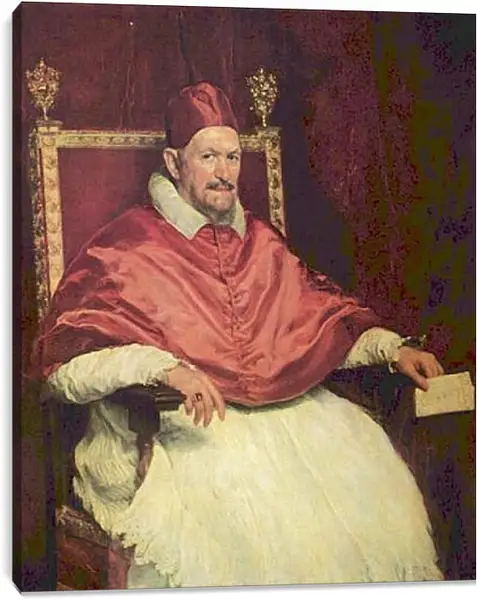 Постер на подрамнике - Portrait of Pope Innocent X. Диего Веласкес Постер на подрамнике - Portrait of Pope Innocent X. Диего Веласкес