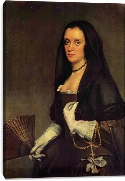 Постер на подрамнике - Lady With a Fan. Диего Веласкес Постер на подрамнике - Lady With a Fan. Диего Веласкес