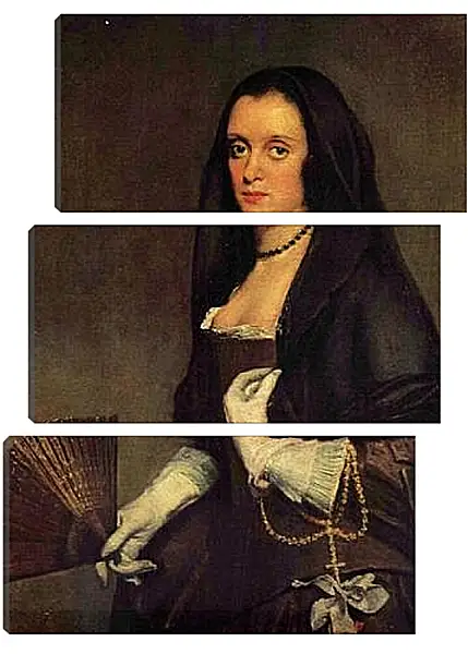Модульная картина - Lady With a Fan. Диего Веласкес Модульная картина - Lady With a Fan. Диего Веласкес