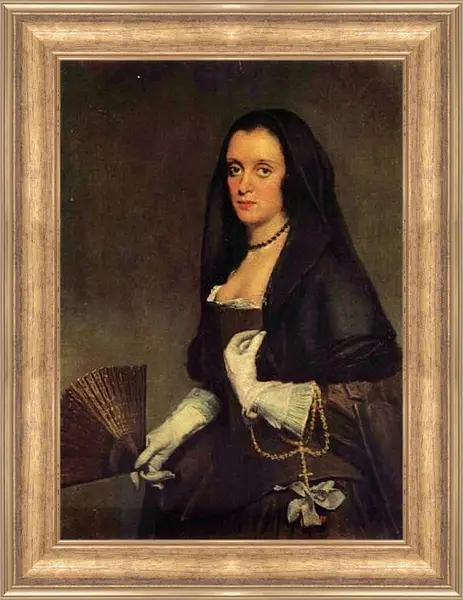 Картина в раме - Lady With a Fan. Диего Веласкес Картина в раме - Lady With a Fan. Диего Веласкес
