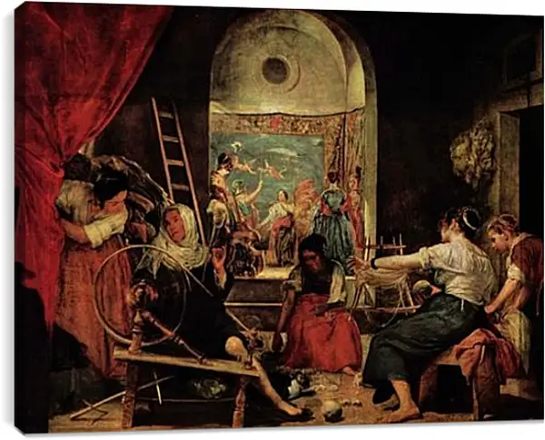 Постер на подрамнике - La fabula de Aracne. Диего Веласкес Постер на подрамнике - La fabula de Aracne. Диего Веласкес