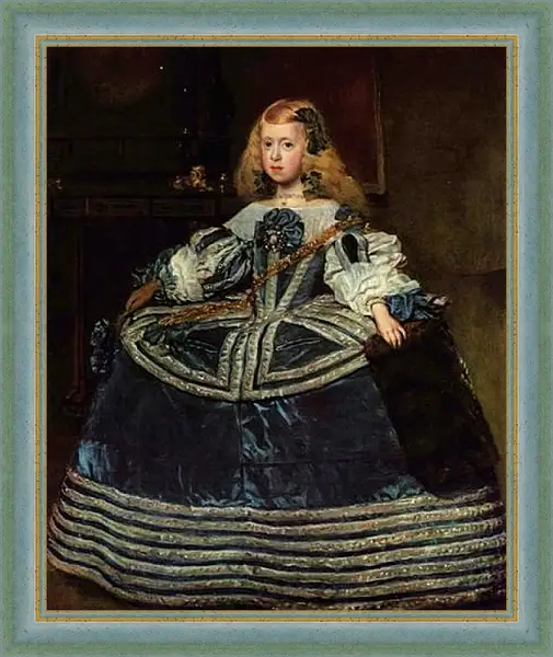 Картина в раме - Infanta Margarita Teresa in a Blue Dress. Диего Веласкес Картина в раме - Infanta Margarita Teresa in a Blue Dress. Диего Веласкес
