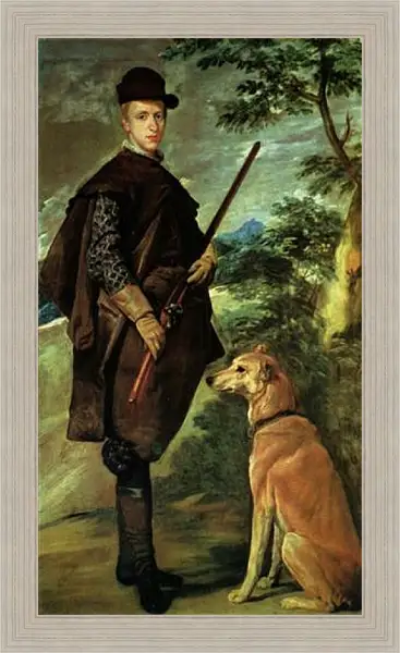 Картина в раме - El cardenal-infante Don Fernando de Austria, cazador. Диего Веласкес Картина в раме - El cardenal-infante Don Fernando de Austria, cazador. Диего Веласкес