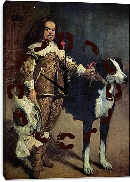 Часы картина - Court Dwarf Don Antonio el Ingles. Диего Веласкес Часы картина - Court Dwarf Don Antonio el Ingles. Диего Веласкес