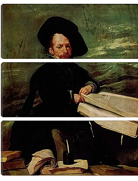 Модульная картина - A Dwarf Holding a Tome in His Lap. Диего Веласкес Модульная картина - A Dwarf Holding a Tome in His Lap. Диего Веласкес