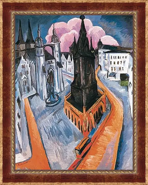 Картина в раме - The Red Tower in Halle. Эрнст Людвиг Кирхнер Картина в раме - The Red Tower in Halle. Эрнст Людвиг Кирхнер