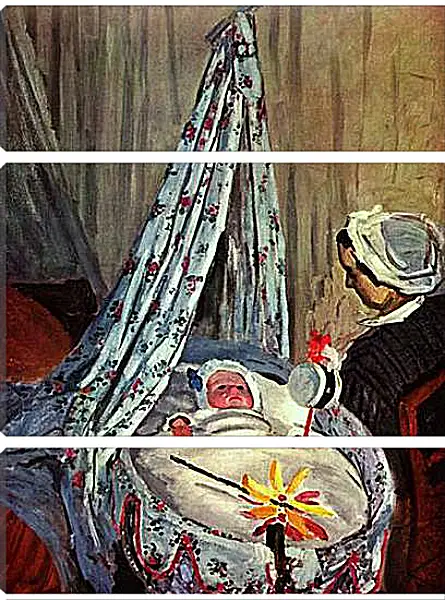 Модульная картина - Jean Monet in the Cradle. Клод Моне Модульная картина - Jean Monet in the Cradle. Клод Моне