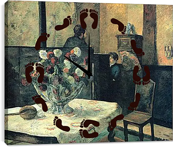 Часы картина - Painting of an interior at rue Carcel (Carcel Street), Paris. Поль Гоген Часы картина - Painting of an interior at rue Carcel (Carcel Street), Paris. Поль Гоген
