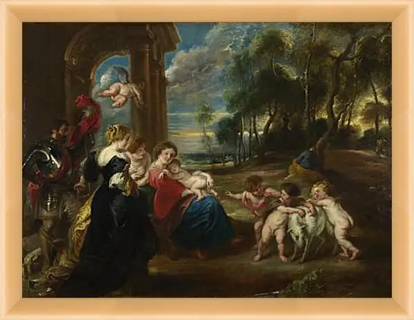 Картина в раме - The Holy Family with Saints in a Landscape. Питер Пауль Рубенс Картина в раме - The Holy Family with Saints in a Landscape. Питер Пауль Рубенс
