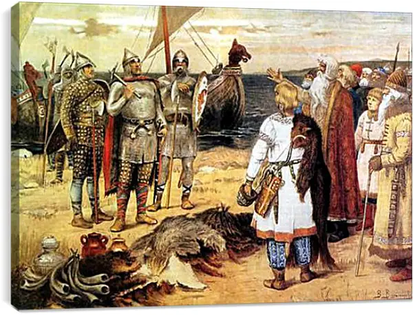 Постер на подрамнике - Призвание варягов. Виктор Васнецов Постер на подрамнике - Призвание варягов. Виктор Васнецов
