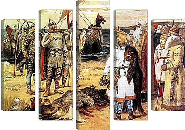 Модульная картина - Призвание варягов. Виктор Васнецов Модульная картина - Призвание варягов. Виктор Васнецов
