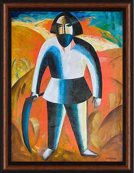 Картина в раме - Косарь. Малевич Казимир Картина в раме - Косарь. Малевич Казимир