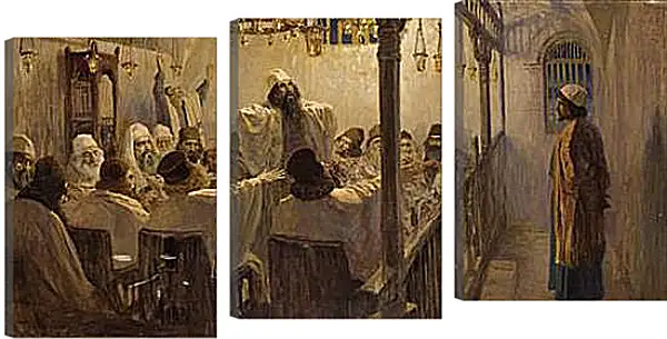 Модульная картина - Он виновен в смерти. Поленов Василий Модульная картина - Он виновен в смерти. Поленов Василий