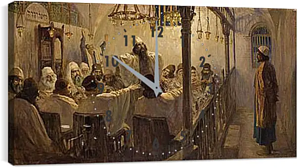 Часы картина - Он виновен в смерти. Поленов Василий Часы картина - Он виновен в смерти. Поленов Василий