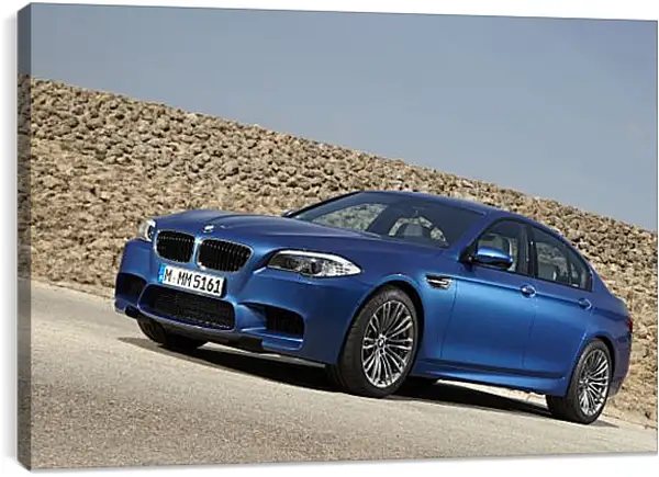 Постер на подрамнике - Синяя BMW M5 Постер на подрамнике - Синяя BMW M5