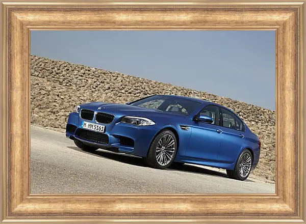 Картина в раме - Синяя BMW M5 Картина в раме - Синяя BMW M5