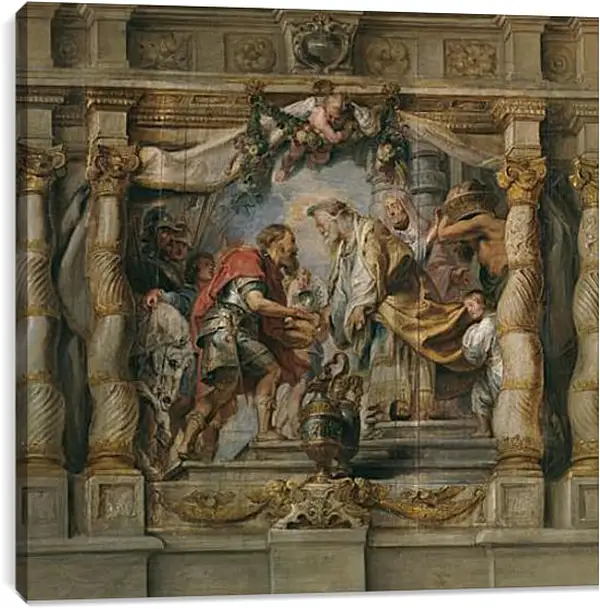 Постер на подрамнике - Abraham ofrece el diezmo a Melquisedec. Питер Пауль Рубенс Постер на подрамнике - Abraham ofrece el diezmo a Melquisedec. Питер Пауль Рубенс