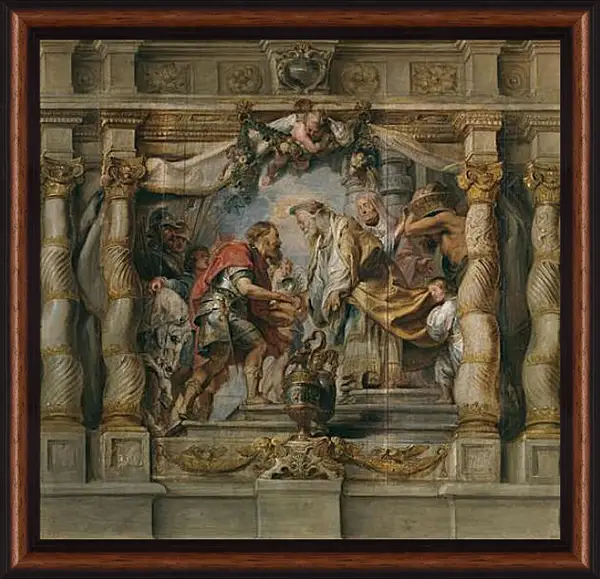 Картина в раме - Abraham ofrece el diezmo a Melquisedec Картина в раме - Abraham ofrece el diezmo a Melquisedec