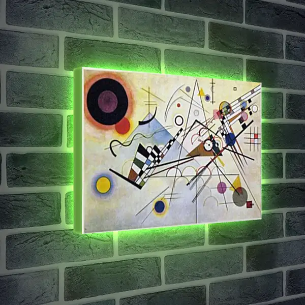Лайтбокс световая панель - Композиция номер 8 (Composition 8). Кандинский Василий Лайтбокс световая панель - Композиция номер 8 (Composition 8). Кандинский Василий