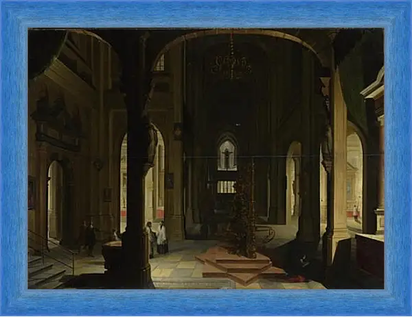 Картина в раме - Interior of a Church at Night. Стенвейк Хармен Ван Картина в раме - Interior of a Church at Night. Стенвейк Хармен Ван