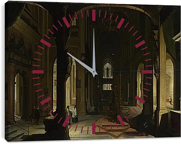 Часы картина - Interior of a Church at Night. Стенвейк Хармен Ван Часы картина - Interior of a Church at Night. Стенвейк Хармен Ван