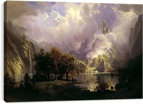 Постер на подрамнике - Rocky Mountain Landscape. Альберт Бирштадт Постер на подрамнике - Rocky Mountain Landscape. Альберт Бирштадт