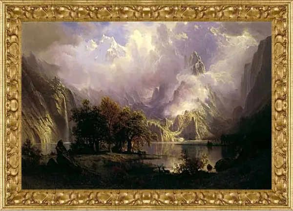 Картина в раме - Rocky Mountain Landscape. Альберт Бирштадт Картина в раме - Rocky Mountain Landscape. Альберт Бирштадт