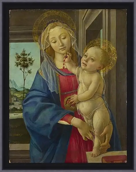 Картина в раме - The Virgin and Child with a Pomegranate. Сандро Боттичелли Картина в раме - The Virgin and Child with a Pomegranate. Сандро Боттичелли