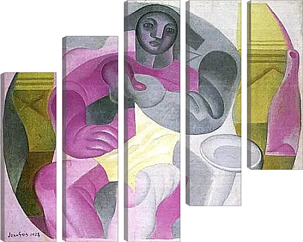 Модульная картина - Seated Harlequin. Хуан Грис Модульная картина - Seated Harlequin. Хуан Грис