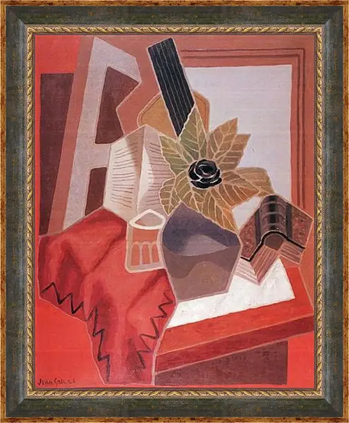 Картина в раме - Flower on a Table. Хуан Грис Картина в раме - Flower on a Table. Хуан Грис