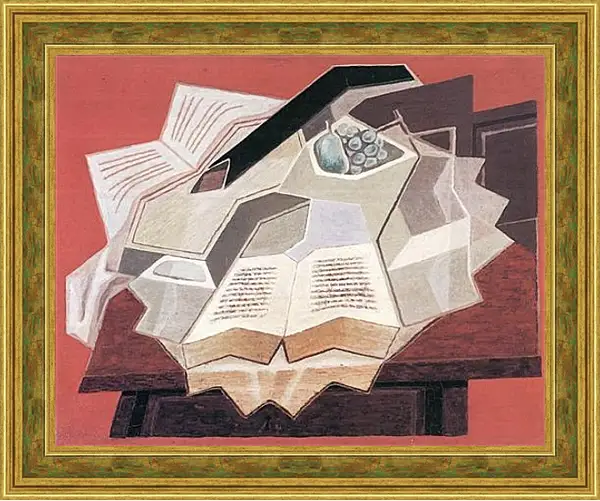 Картина в раме - The Open Book (detail) Хуан Грис Картина в раме - The Open Book (detail) Хуан Грис