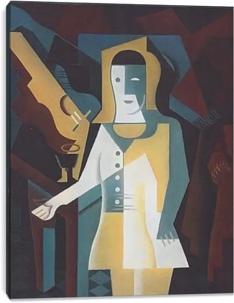 Постер на подрамнике - Pierrot. Хуан Грис Постер на подрамнике - Pierrot. Хуан Грис