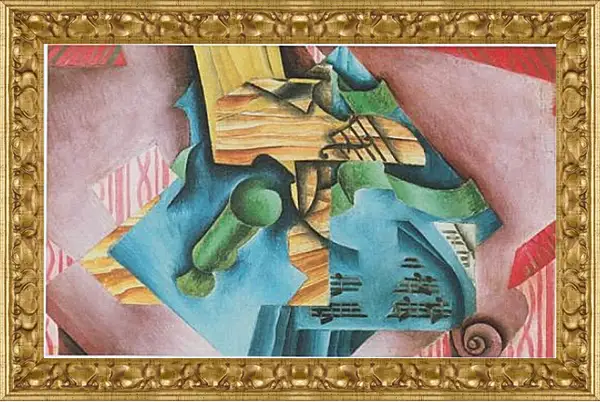 Картина в раме - Violine and glass. Хуан Грис Картина в раме - Violine and glass. Хуан Грис