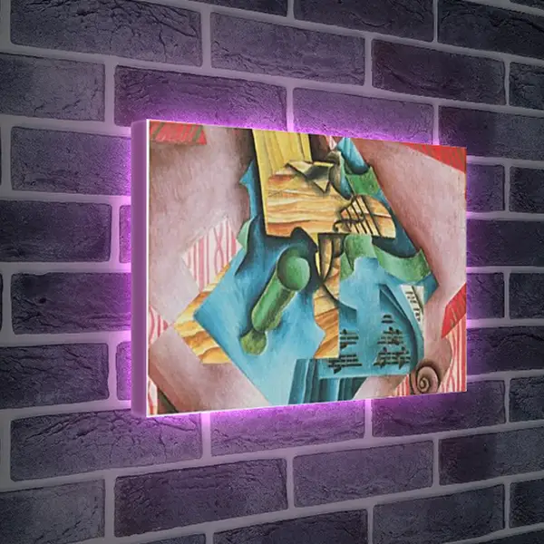 Лайтбокс световая панель - Violine and glass. Хуан Грис Лайтбокс световая панель - Violine and glass. Хуан Грис