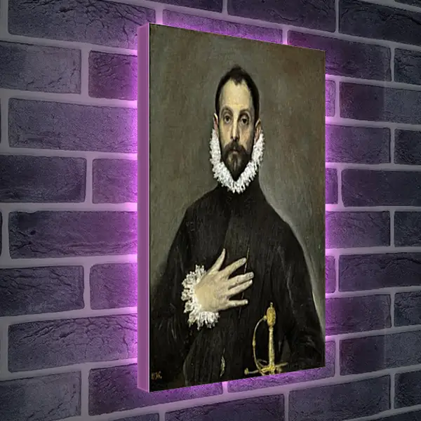 Лайтбокс световая панель - The Nobleman with his Hand on his Chest. Эль Греко Лайтбокс световая панель - The Nobleman with his Hand on his Chest. Эль Греко