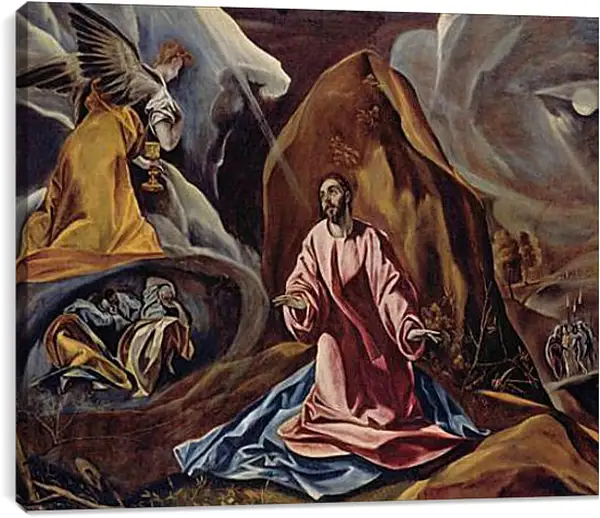 Постер на подрамнике - The Agony in the Garden. Эль Греко Постер на подрамнике - The Agony in the Garden. Эль Греко
