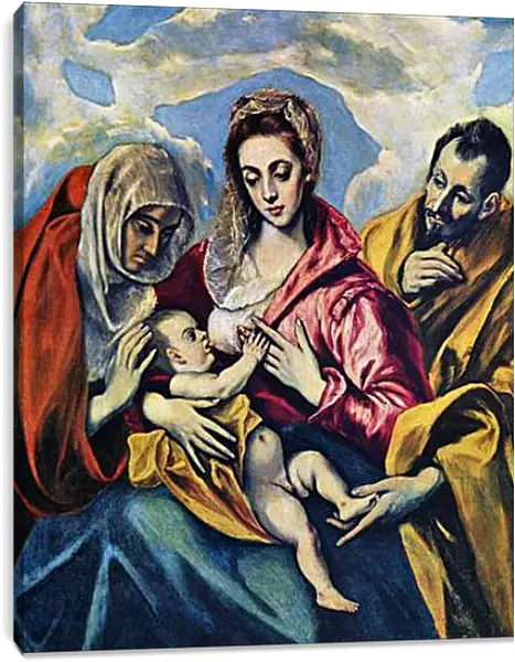 Постер на подрамнике - Hl. Familie. Эль Греко Постер на подрамнике - Hl. Familie. Эль Греко