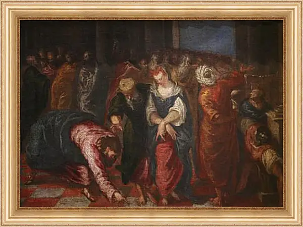 Картина в раме - Christ and the Adulterous Woman. Эль Греко Картина в раме - Christ and the Adulterous Woman. Эль Греко