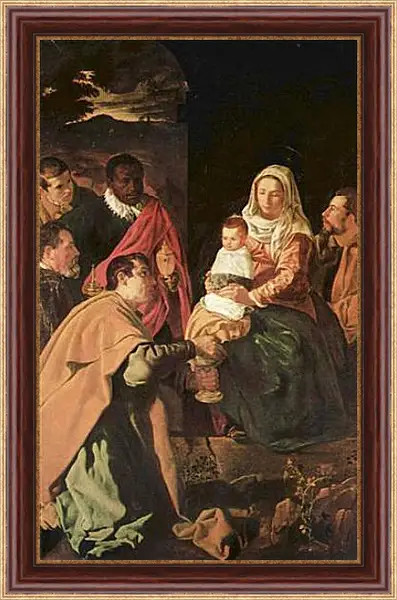 Картина в раме - Anbetung der Heiligen Drei Konige (Epiphanias). Эль Греко Картина в раме - Anbetung der Heiligen Drei Konige (Epiphanias). Эль Греко