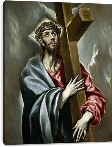 Постер на подрамнике - Cristo Abrazado a la Cruz. Эль Греко Постер на подрамнике - Cristo Abrazado a la Cruz. Эль Греко
