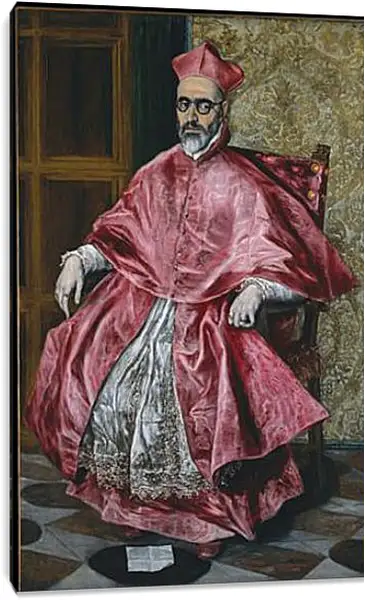 Постер на подрамнике - Portrait of a Cardinal, Probably Cardinal Do. Эль Греко Постер на подрамнике - Portrait of a Cardinal, Probably Cardinal Do. Эль Греко