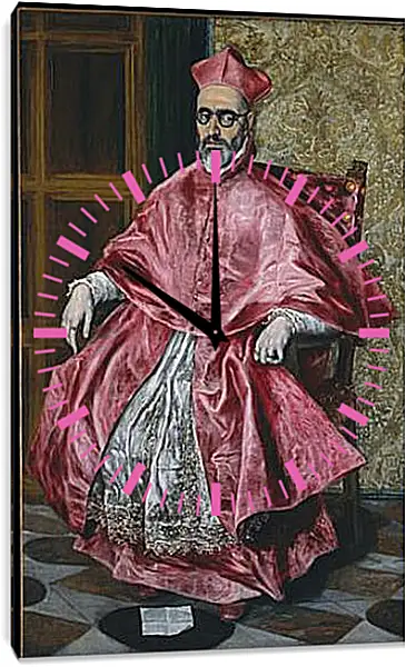 Часы картина - Portrait of a Cardinal, Probably Cardinal Do. Эль Греко Часы картина - Portrait of a Cardinal, Probably Cardinal Do. Эль Греко