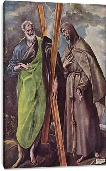 Постер на подрамнике - Hll. Andreas und Franziskus. Эль Греко Постер на подрамнике - Hll. Andreas und Franziskus. Эль Греко