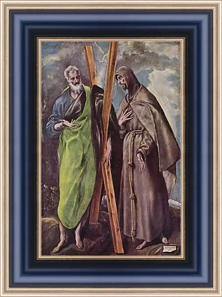 Картина в раме - Hll. Andreas und Franziskus. Эль Греко Картина в раме - Hll. Andreas und Franziskus. Эль Греко