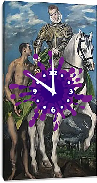 Часы картина - Saint Martin and The Begger. Эль Греко Часы картина - Saint Martin and The Begger. Эль Греко