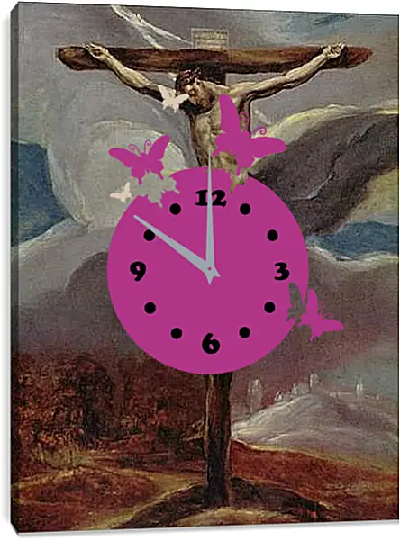 Часы картина - Christus am Kreuz. Эль Греко Часы картина - Christus am Kreuz. Эль Греко